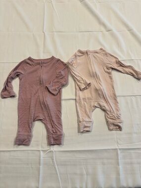 Cloud Island Long-Sleeve Zip One-Piece Romper Set EUC